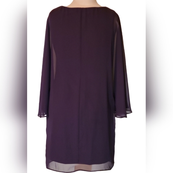 NWT Connected apparel size 4P dark purple dress - Picture 3 of 10